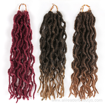 Synthetic Soft Faux Locs Curly Crochet Hair Extensions